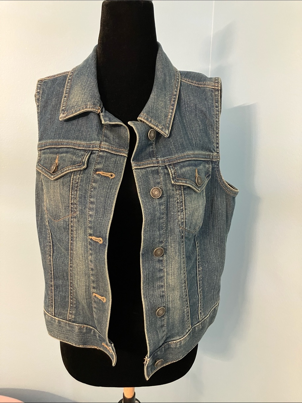 LOFT Blue Denim Vest